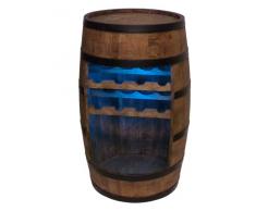 Cantinetta In Legno Con Luci A LED RGB, Barile In Legno, Da 80 Cm Di Altezza, Botte Di Vino, Scaffale Per Bottiglie Di Alcol, Portabottiglie In Legno (wenge)