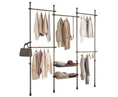 SoBuy Cabina Armadio componibile da angolare organizzazione Guardaroba, Altezza :200-270 cm (KLS04-N)