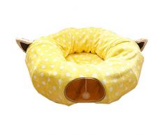 SUWEN Pieghevole del Gatto dellanimale Domestico Tunnel Letto Circolare Bending Tunnel Variabile Forma Chinchilla Nido Giocattolo Formazione Divertimento per Cat Coniglio Camera del Gioco