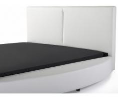 supply24 Designer LETTO ROTONDO VERA PELLE LETTO/TURNO letto in pelle B NERO oppure BIANCO letto imbottito pelle con telaio PORTAMATERASSO/PIANE LETTO A DOGHE 180 x 200 cm arrotondato CONVENIENTE