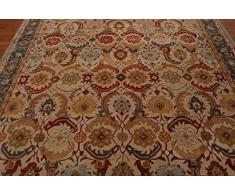 persiano EVA beige lana tappeto fatto a mano tradizionale orientale tappeto persiano e tappeti, 100% Lana, Beige, 8x10 (244x305cm)