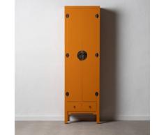 Shakò Armadio cinese arancione con cassetti - Mobile Vintage, Mobili Rustici, Mobili in Legno Massello, Mobili Etnici