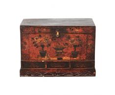 Yajutang Cassapanca antica con bellissimo motivo dipinto a mano