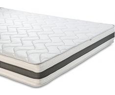 Evergreenweb - Materasso Memory Foam Matrimoniale 180x200 Onda MASSAGGIANTE Alto 22 cm Ortopedico Fodera Antiacaro Sfoderabile Traspirante Lastra Waterfoam Schiuma Ecologica 7 Zone Ergonomico Offerta