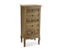VERSA – CASSETTIERA Legno Antico 5 cassetti Antico