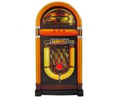 Retro Vintage armadio/armadietto da parete Jukebox – One more time – Arancione/Giallo