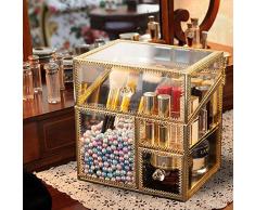 Dreameryoly Scatola di immagazzinaggio cosmetica dellorganizzatore di Trucco più recente, Contenitore di Gioielli Decorativo Antico comò Pennelli per Adaptable Special