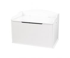 KidKraft 14951 Scatola con coperchio Austin per giocattoli in legno, mobili per camera da letto e sala giochi per bambini - Bianco