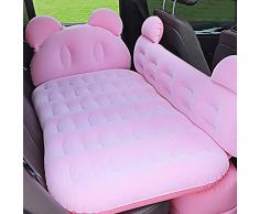 HEWXWX Letto Gonfiabile per Auto, Materasso per Sedile Posteriore in PVC Floccato Portatile Lettino da Viaggio con Materasso Ad Aria Spesso per Auto, per Escursioni in Campeggio AllAperto,Pink