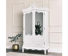 Melody Maison Armadio doppio a specchio bianco antico - Pays Blanc Range