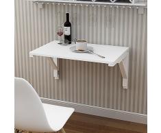JOSKAA Legno Tavolo Pieghevole A Parete,Bianco Piccola Scrivania Galleggiante Salvaspazio,scrivania per Computer Pieghevole,Tavolo A Ribalta per Studio/Camera da Letto/Bagno/Balcone (Size : 80x50cm)