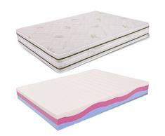 miasuite i sogni italiani Materasso MULTIONDA Francese 140x200 H 18 Arcobaleno Memory + Gel + WATERFOAM
