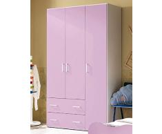 Zucca Mobili Armadio Crazy 3 Ante + 2 cassetti H.211 (Lilla)