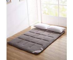 Futon Pieghevole portabile Materasso Tradizionale Giapponese futon Confortevole Futon Shiatsu,Yoga,Student Dormitory Tatami Materasso futon Mattress,Grigio,90x200cm