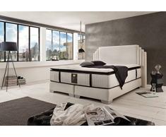 Schlichter Mobili Letto boxspring King George Deluxe (Bianco, 200 x 200 cm)