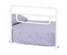 Sponda letto universale in acciaio verniciato regolabile a tre differenti livelli di altezza