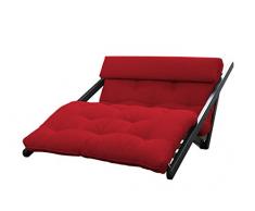 VivereZen - Divano letto futon/chaise longue Figo - Zen Misura 120x200 Wengè + Futon Colorato
