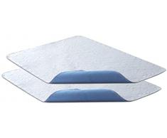 Bedecor 2 X Traversine Neonato Fasciatoio Lavabili e Impermeabili, Traverse Letto Anziani con Quattro Strati di Protezione, Ultra Assorbenza, Traverse Letto 70x90cm, Blu
