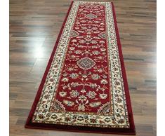 eRugs - Tappeto Classico Orientale Grande, con Motivo Floreale in Stile Persiano Tradizionale, 60 x 230 cm, Colore: Rosso