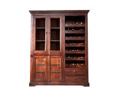 stile coloniale Armadio per vini massello acacia MOBILI OXFORD #519