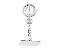 LZQPEARL Vintage Acciaio Inossidabile Infermiera Infermiera Pocket Watch Dial Dial NuSer Nurse Watch Accessori da tavola cassapanca Regali Antichi