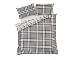 Catherine Lansfield, Set di biancheria da letto Kelso, Kingsize, Grigio (anthrazit)
