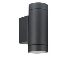 LASIDE Applique da Parete Esterno, GU10 Antracite Grigio Alluminio Up Down Lampada da Parete Esterni, IP44 Impermeabile Luce Lampade da Esterno per Balconi, Garage, Veranda, Giardino