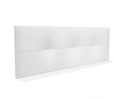 DHOME Testiera in similpelle o in tessuto AQUALINE Pro Testiera imbottita Letto di lusso (Similpelle Bianco, 160cm (Letto 150/160))