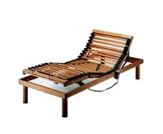 Gianflex Rete Matrimoniale in Legno, con doghe in faggio, Regolazione elettrica