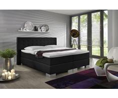 Schlichter Mobili Letto boxspring Princess, Nero , 200 x 200 cm