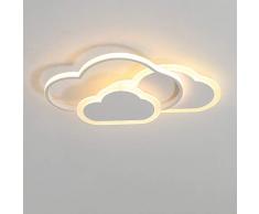 Plafoniera a LED, lampada da soffitto creativo nuvole, 42W 3200lm 52cm, bianco caldo 3000K, plafoniere bianche moderne applique per soggiorno camera da letto corridoio e camera dei bambini