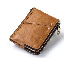 KJJYUK Portafoglio da donna Portafoglio donna Porta carte Portamonete Portafoglio donna Portafoglio originale con tasca portamonete per telefono, valletto marrone