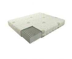 antiallergico MiaSuite Matrasses 160 x 190 x 19 cm poliuretano certificato materasso con dispositivo medico;materasso a 9 zone differenziate;materasso in memory foam bugnato;ortopedico Bianco