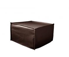 Ponti Divani - Pouf Letto Modello Cube in Tessuto - Materasso Singolo e Rete di Ottima Qualità - Completamente Made in Italy (Marrone)