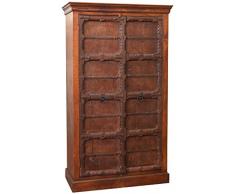 Biscottini Armadio in legno massello 192x110x53 cm | Armadio rustico legno 2 ante | Armadio shabby chic | Arredamento vintage industrial