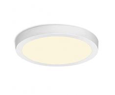Plafoniera LED 24W,2400LM / plafoniera circolare a risparmio energetico /Ø30cm * 3CM /, adatta per ufficio, cucina, camera da letto, corridoio (3300K)