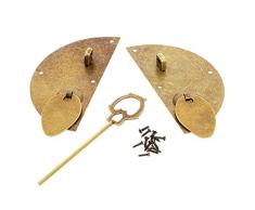 TUERSI Metallo Antique Mobili Maniglia Maniglia Porta Knock Knocking Bagnino Pull Vintage Block Catch per Cabinet Cassettiera Cassetto Mobili Hardware