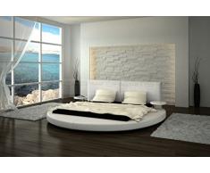 Designer Letto Rotondo ROMA LETTO IMBOTTITO LETTO IN PELLE VARIE DIMENSIONI E COLORI