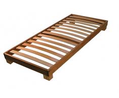 Vivere Zen - Letto LF3 (Mogano e faggio) - Letto a doghe 80x190