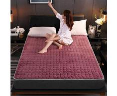 Materassino Futon, Tradizionale Giapponese Futon Confortevole Futon Shiatsu Yoga Student Dormitory Tatami Materasso, Viola Chiaro, 120x200cm,Plum Red,135x200cm