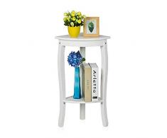 LINrxl Tavolino Nordico Divano ad Angolo Tavolino Salotto Tavolino da caffè Comodino angolare (Colore: Bianco)