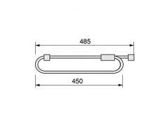 Emuca 6210625 Appendiabiti Estraibile per Armadio, Lunghezza 450mm