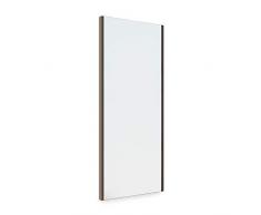 EMUCA - Specchio Estraibile per Interni di Armadio, Specchio Mobile Interno Regolabile, 340 x 1000 mm, Finitura Moka