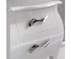 M-030 Comodino Barocco Bianco Laccato 2 cassetti Etna