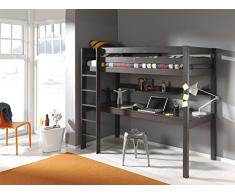 Alfred & Compagnie letto a soppalco 90 x 200 cm, con scrivania Armance & Faustin