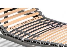 Goldflex Rete Fiordaliso Motore Singola 80x190 Telaio Acciaio Ortopedica Elettrica Doghe in Legno 2 Motori Indipendenti Regolabile Portadoghe Ammortizzati Dispositivo Medico Detraibile