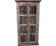 Guru-Shop Armadio Antico, Armadio con Vecchi Francobolli Blocco di Stampa (JH9-7), Legno, 190x100x45 cm, Armadi Armadi