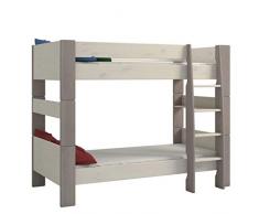 Steens 2906150269001N for Kids-Letto a Castello in Due tonalità, Colore: Bianco/Marrone