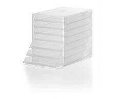 Durable 1712000400 Idealbox Cassettiera da Scrivania con 7 Cassetti con Frontalini Aperti, Confezione da 1 Pezzo, Trasparente