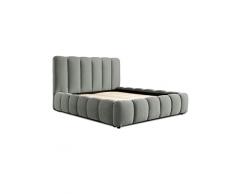 Siblo Letto - Moderno Letto Matrimoniale 160x200 cm - Struttura Letto Matrimoniale in Legno - Robusto Letto Contenitore - Letto Matrimoniale con Contenitore - Dallas Cenere